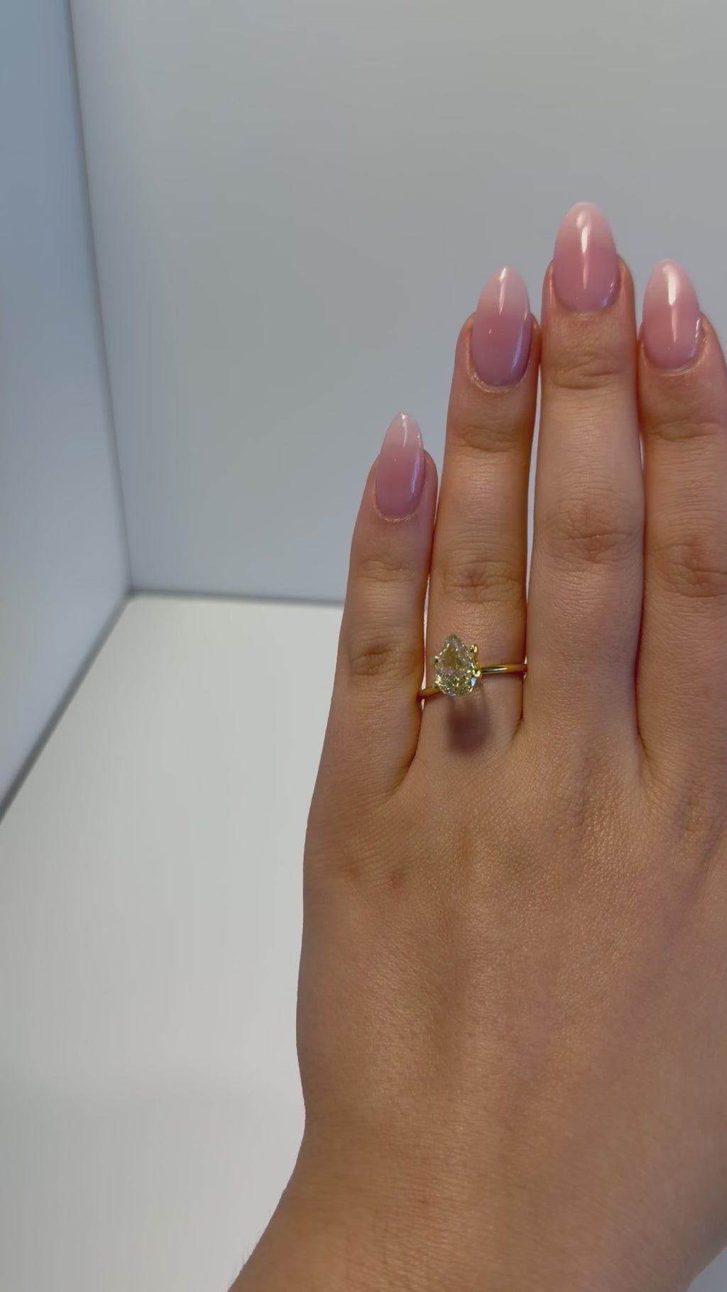 Loose 2.00ct Fancy Yellow Pear Lab Grown Diamond