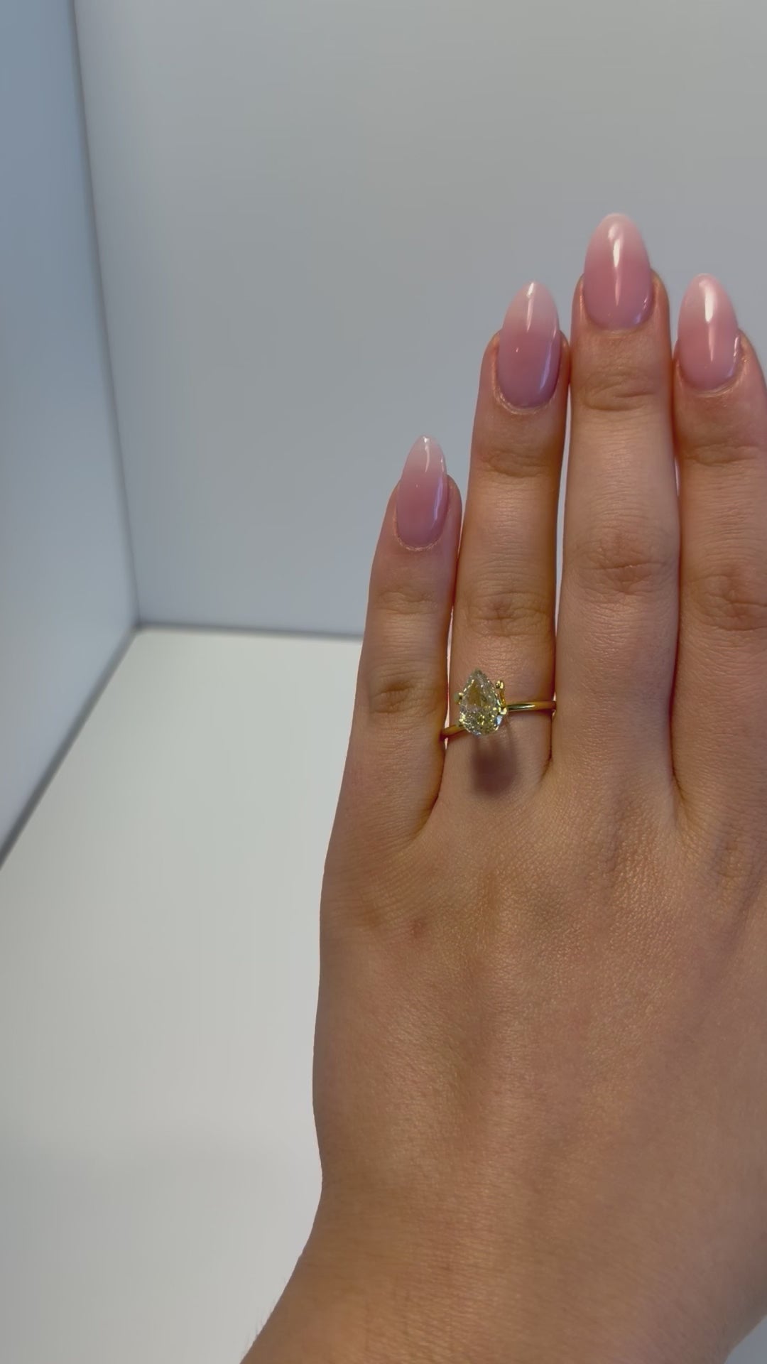 Loose 2.00ct Fancy Yellow Pear Lab Grown Diamond